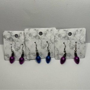 Hand-crafted Christmas Bulb Earrings